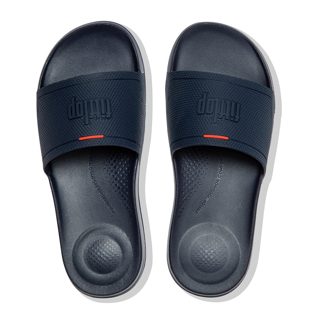 Fitflop Womens Slides Navy - Iqushion Pool - QD1326987